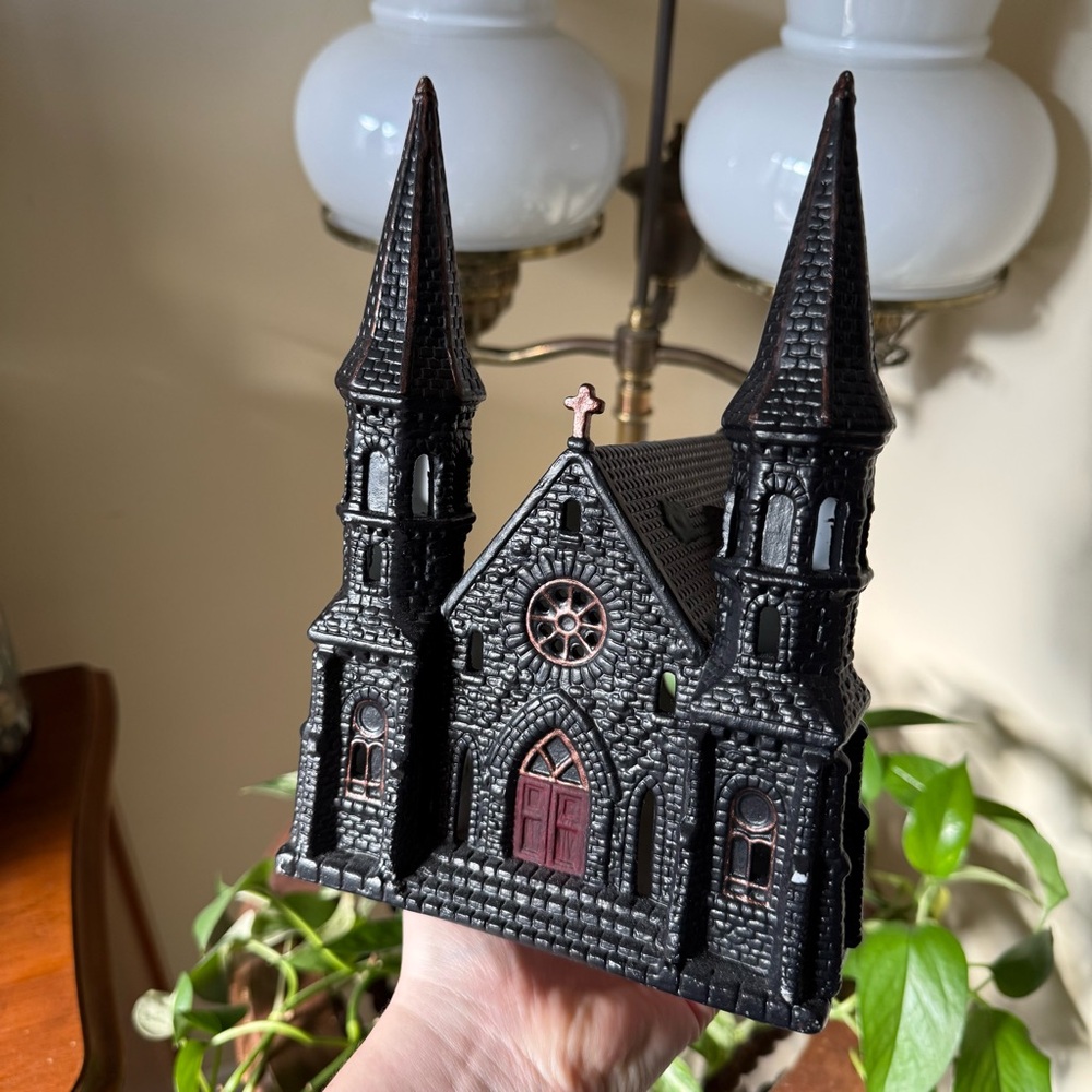 Gothic Black Ceramic Church Decor